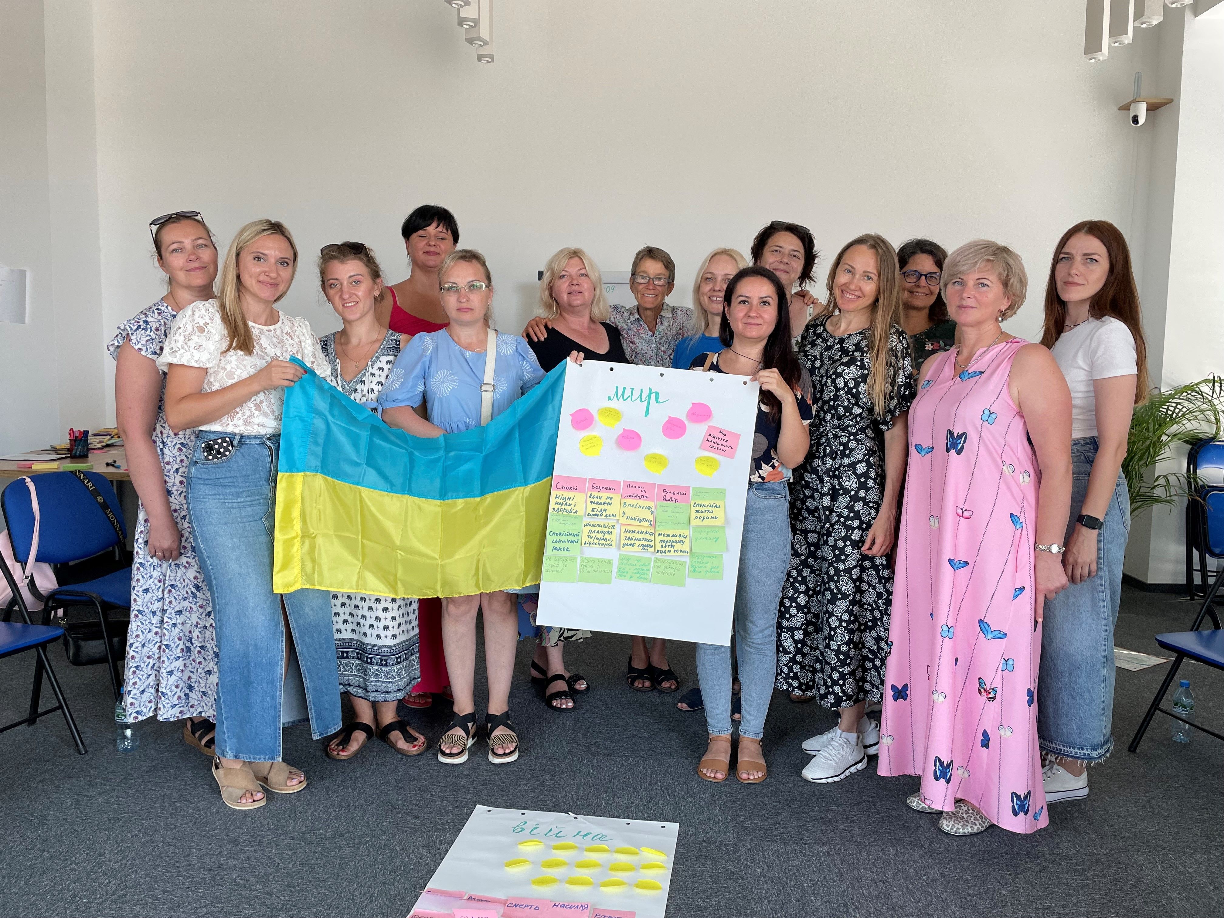 Bild einer Gruppe von ukrainischen Frauen an einem Anlass in Polen